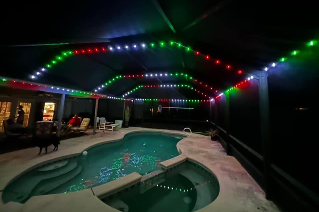 Custom LED pool cage lighting